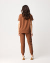 MABEL Mandarin Collar Scrub Top - Pecan Brown | SLTECH™
