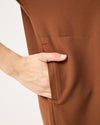 MABEL Mandarin Collar Scrub Top - Pecan Brown | SLTECH™
