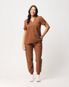 LUCY Jogger Scrub Pants - Pecan Brown | SLTECH™