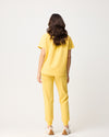 MABEL Mandarin Collar Scrub Top - Meadow Yellow | SLTECH™