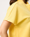 MABEL Mandarin Collar Scrub Top - Meadow Yellow | SLTECH™