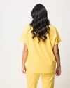 MABEL Mandarin Collar Scrub Top - Meadow Yellow | SLTECH™