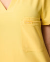 FLORENCE Three Chest Pocket Scrub Top - Meadow Yellow | SLTECH™