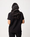 MABEL Mandarin Collar Scrub Top - Black | SLTECH™