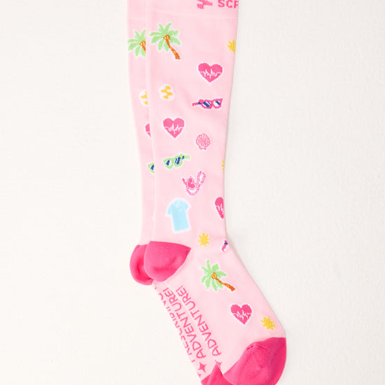 Lab Socks Scrub Lab Compression Socks - Pink | Prescribing Adventure – Scrub Lab ...