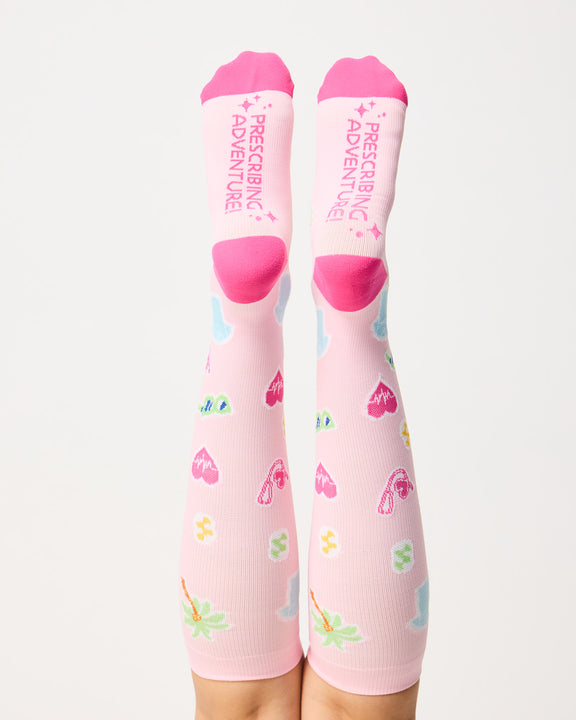 Lab Socks Scrub Lab Compression Socks - Pink | Prescribing Adventure – Scrub Lab ...