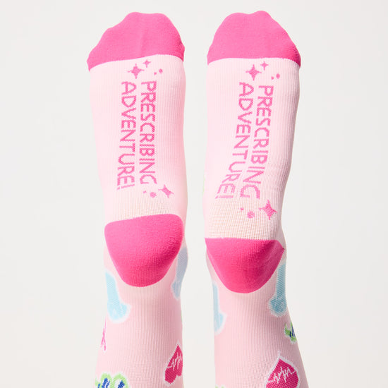 Lab Socks Scrub Lab Compression Socks - Pink | Prescribing Adventure – Scrub Lab ...