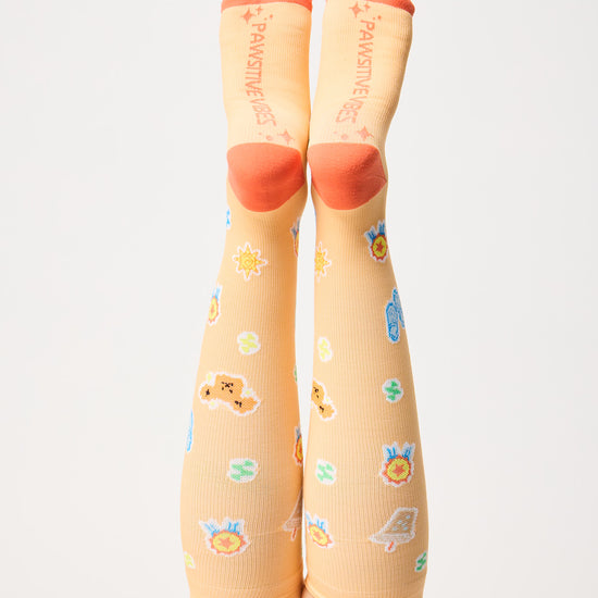 Lab3 Socks Scrub Lab Compression Socks – Orange | Pawsitive Vibes – Scrub Lab ...