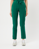 hunter green skinny leg women's scrub pants