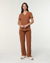 EDITH Straight Leg Scrub Pants - Pecan Brown | SLTECH™