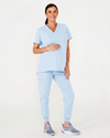 LUCY Maternity Jogger Scrub Pants - Powder Blue | SLTECH™