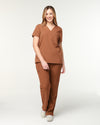 EDITH Straight Leg Scrub Pants - Pecan Brown | SLTECH™