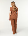 EDITH Straight Leg Scrub Pants - Pecan Brown | SLTECH™