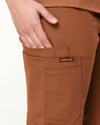 EDITH Straight Leg Scrub Pants - Pecan Brown | SLTECH™