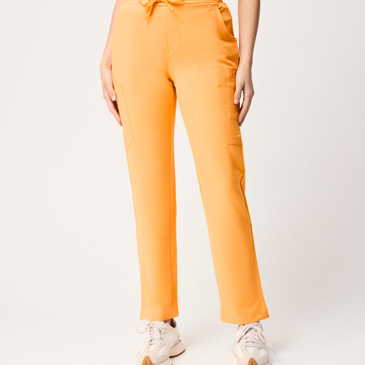 Women's Clarissa Skinny Leg Scrub Pants | Tangerine Orange – Scrub Lab ...
