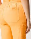 CLARISSA Skinny Leg Scrub Pants - Tangerine Orange | SLTECH™