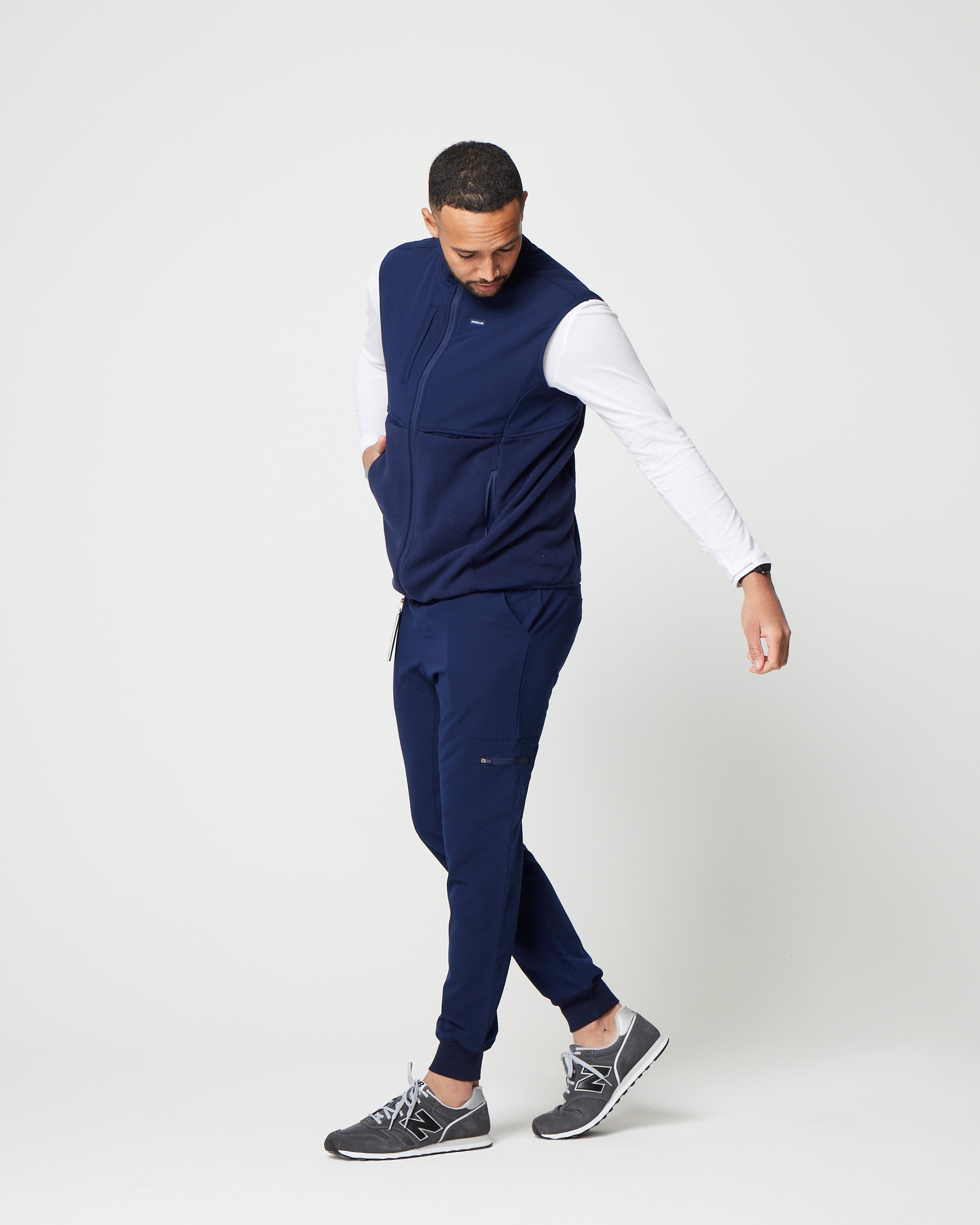 Men's Fleece Vest | Navy – Scrub Lab - Premium Medical Apparel