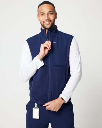Men's Fleece Vest - Navy | SLTECH™