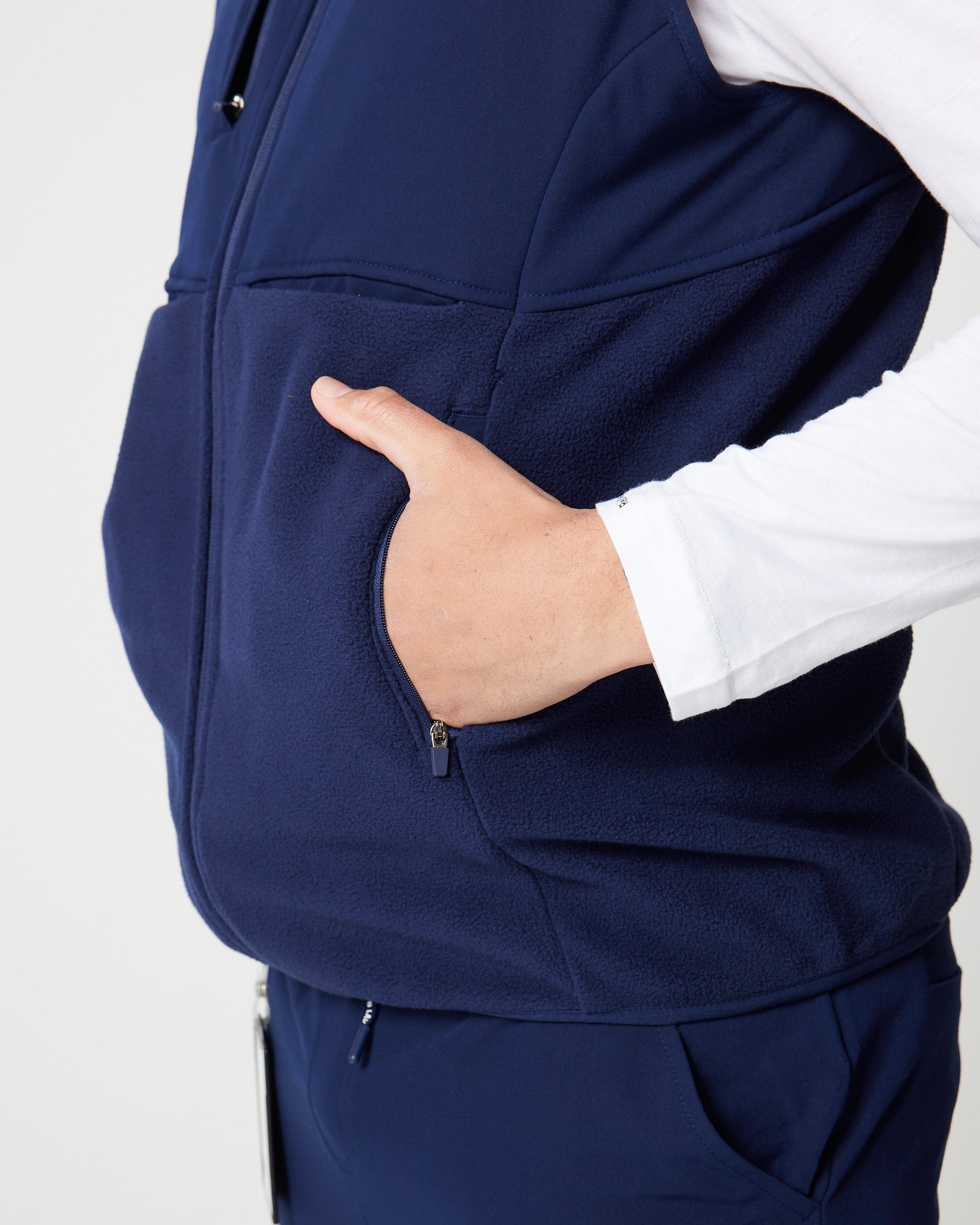 Men's Fleece Vest | Navy – Scrub Lab - Premium Medical Apparel