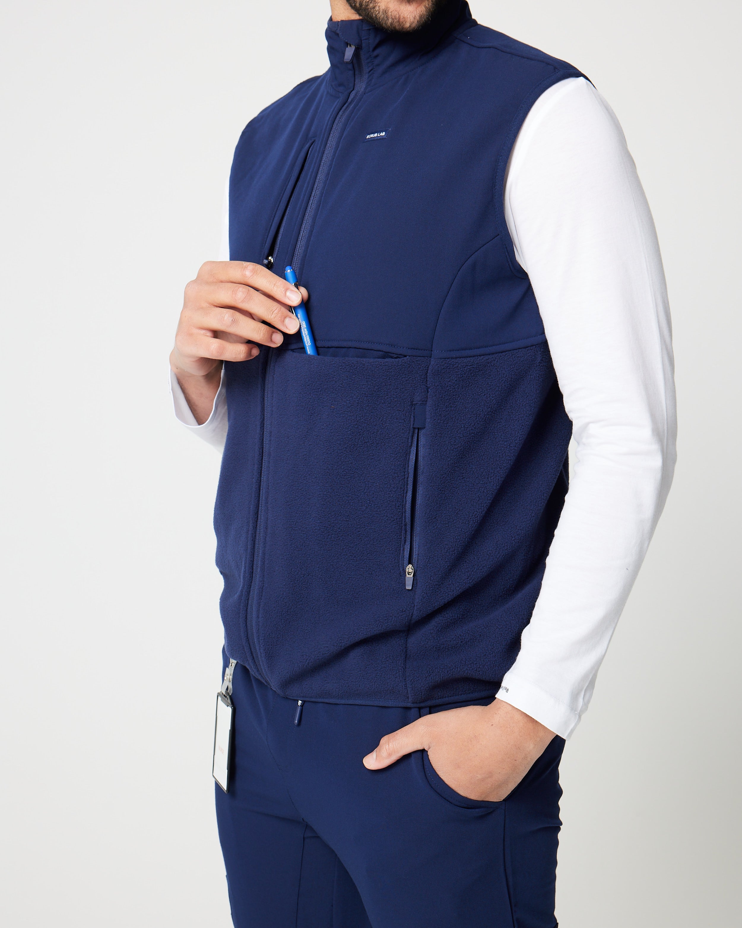 Men's Fleece Vest | Navy – Scrub Lab - Premium Medical Apparel