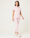 MARTHA Slim Cropped Scrub Pants - Powder Pink - CLEARANCE