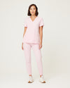 ELIZABETH Two Pocket Scrub Top - Powder Pink - | SLTECH™