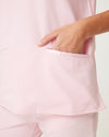ELIZABETH Two Pocket Scrub Top - Powder Pink - | SLTECH™