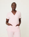 ELIZABETH Two Pocket Scrub Top - Powder Pink - | SLTECH™