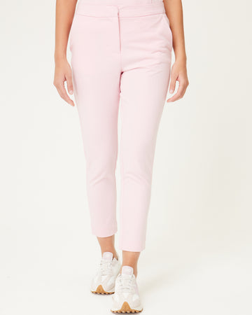 pink women's slim scrub pants