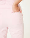 MARTHA Slim Cropped Scrub Pants - Powder Pink - CLEARANCE