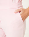 MARTHA Slim Cropped Scrub Pants - Powder Pink - CLEARANCE