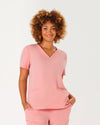 ELIZABETH Two Pocket Scrub Top - Peach Quartz | SLTECH™