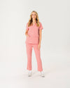 ELIZABETH Two Pocket Scrub Top - Peach Quartz | SLTECH™