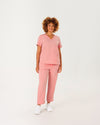 ELIZABETH Two Pocket Scrub Top - Peach Quartz | SLTECH™