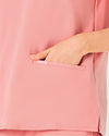 ELIZABETH Two Pocket Scrub Top - Peach Quartz | SLTECH™
