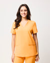 ELIZABETH Two Pocket Scrub Top - Tangerine Orange | SLTECH™