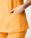 ELIZABETH Two Pocket Scrub Top - Tangerine Orange | SLTECH™