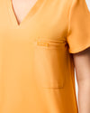 FLORENCE Three Chest Pocket Scrub Top - Tangerine Orange | SLTECH™