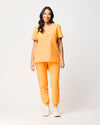 FLORENCE Three Chest Pocket Scrub Top - Tangerine Orange | SLTECH™