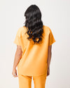 MABEL Mandarin Collar Scrub Top - Tangerine Orange | SLTECH™