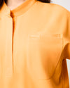 MABEL Mandarin Collar Scrub Top - Tangerine Orange | SLTECH™