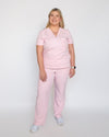 EDITH Straight Leg Scrub Pants - Powder Pink | SLTECH™