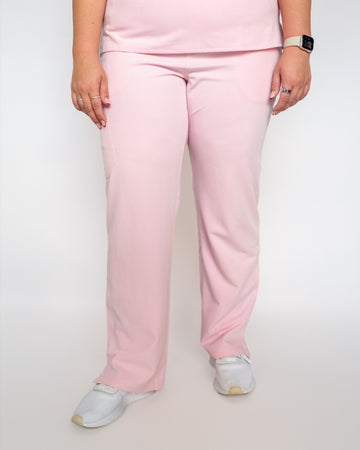 EDITH Straight Leg Scrub Pants - Powder Pink | SLTECH™