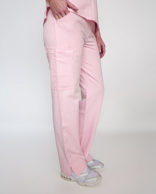 EDITH Straight Leg Scrub Pants - Powder Pink | SLTECH™
