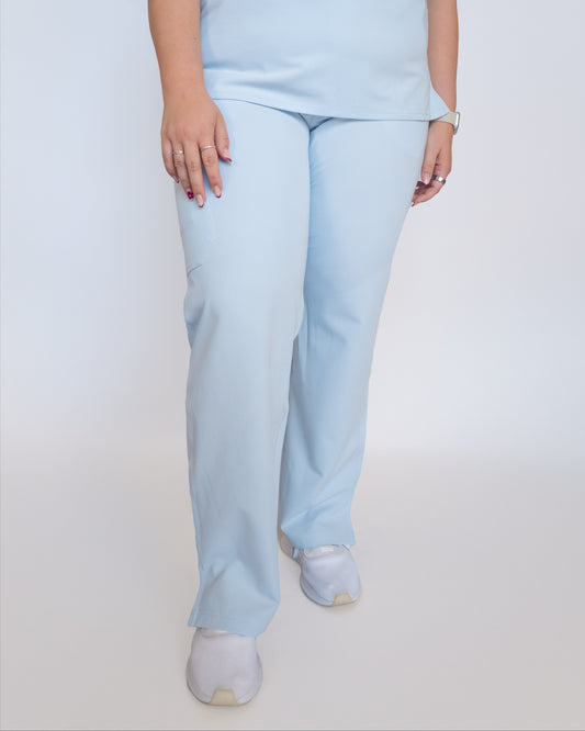 EDITH Straight Leg Scrub Pants - Powder Blue | SLTECH™