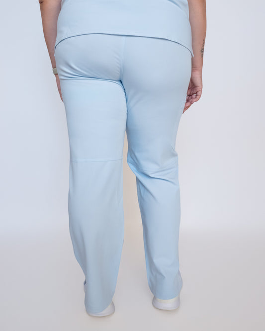 EDITH Straight Leg Scrub Pants - Powder Blue | SLTECH™