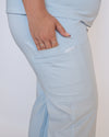 EDITH Straight Leg Scrub Pants - Powder Blue | SLTECH™