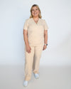 EDITH Straight Leg Scrub Pants - Beige | SLTECH™
