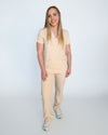 EDITH Straight Leg Scrub Pants - Beige | SLTECH™