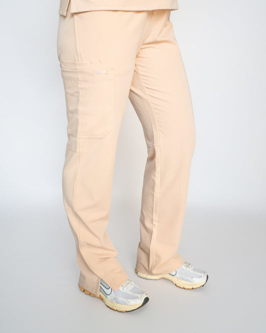 EDITH Straight Leg Scrub Pants - Beige | SLTECH™